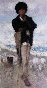 Nicolae Grigorescu Young Shepherd with his Dog France oil painting reproduction